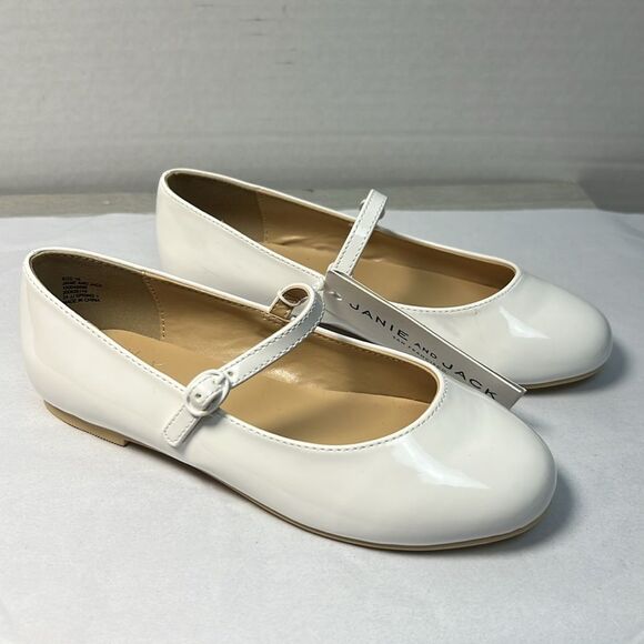 Janie and Jack 100048896 Girl White Classic Ballet Flat size 1K NWT - Picture 2 of 11